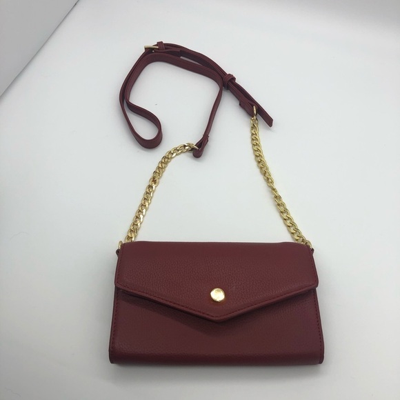 STELLA & MAX - RED & GOLD CROSSBODY BAG - Picture 1 of 15